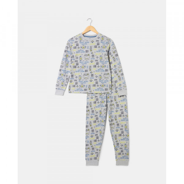 BLUKIDS PIDZAMA GREY MELANGE