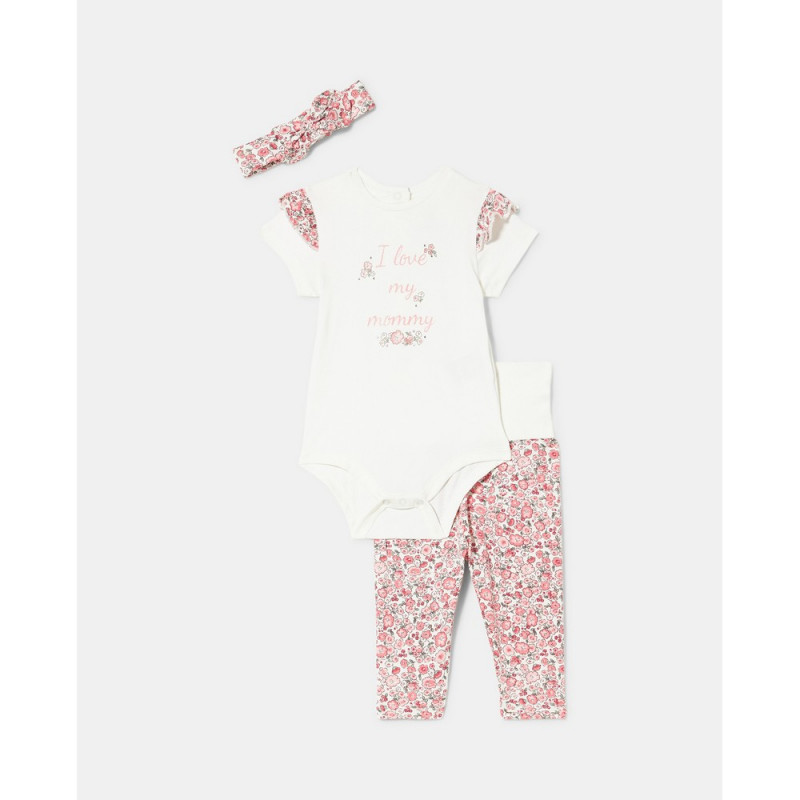 BLUKIDS SET MAJICA DUG RUKAV I HELANKE BLANC DE BLANC