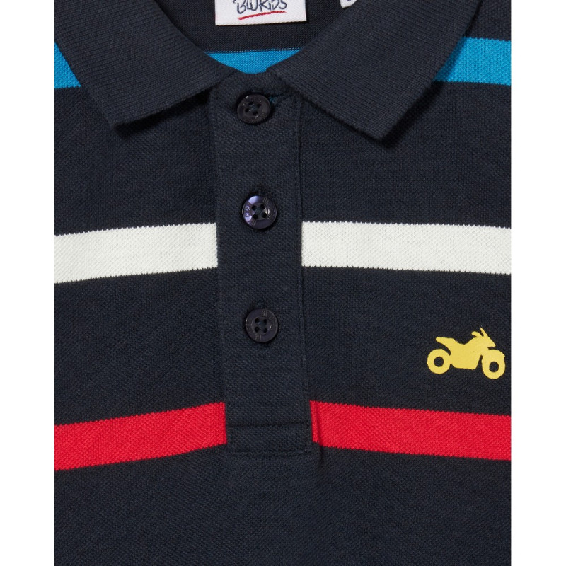 BLUKIDS MAJICA POLO DUG RUKAV NIGHT SKY