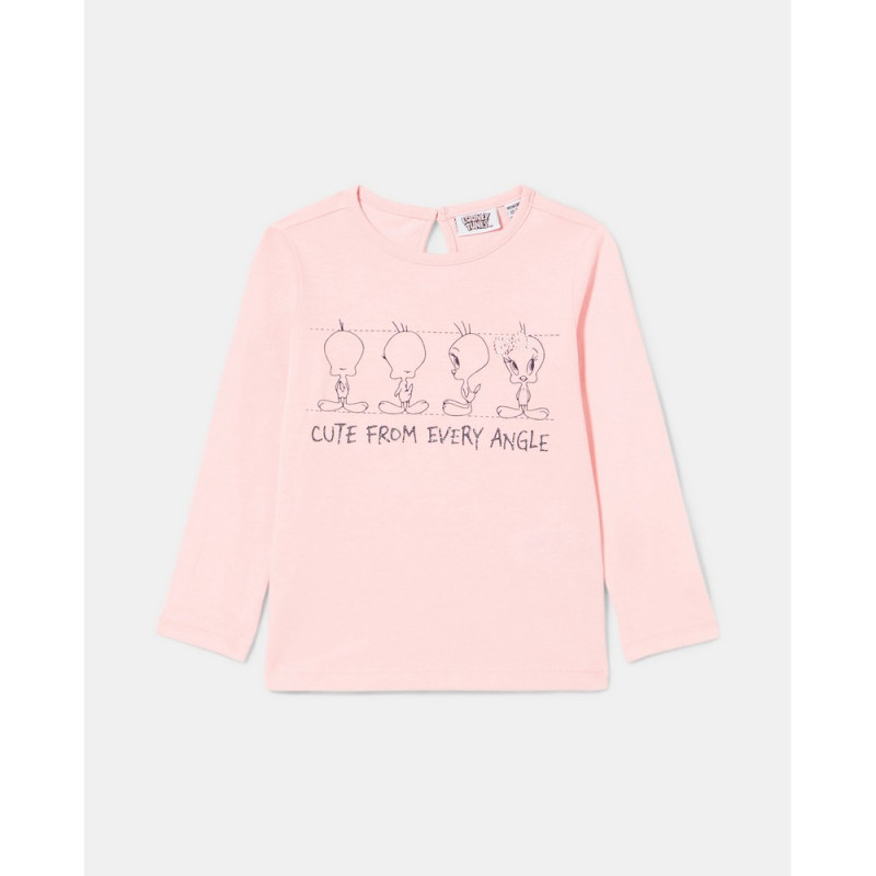 BLUKIDS MAJICA DUG RUKAV CRYSTAL ROSE