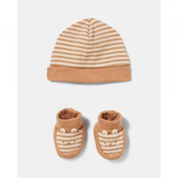 BLUKIDS SET KAPA I POPKE PRALINE 