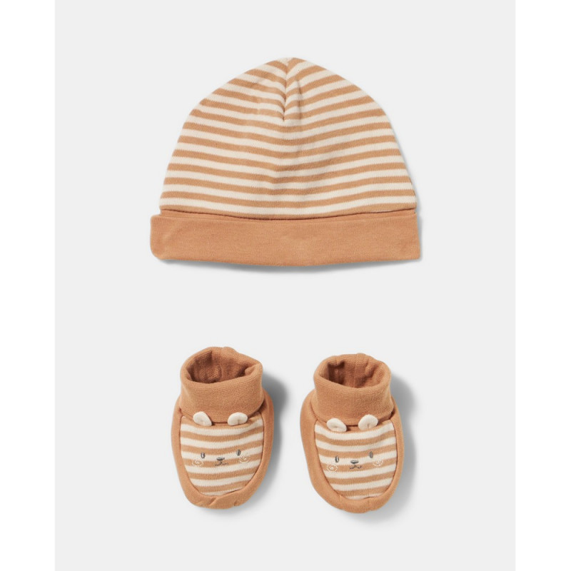 BLUKIDS SET KAPA I POPKE PRALINE
