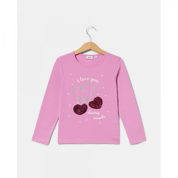 BLUKIDS MAJICA DUG RUKAV OPERA MAUVE