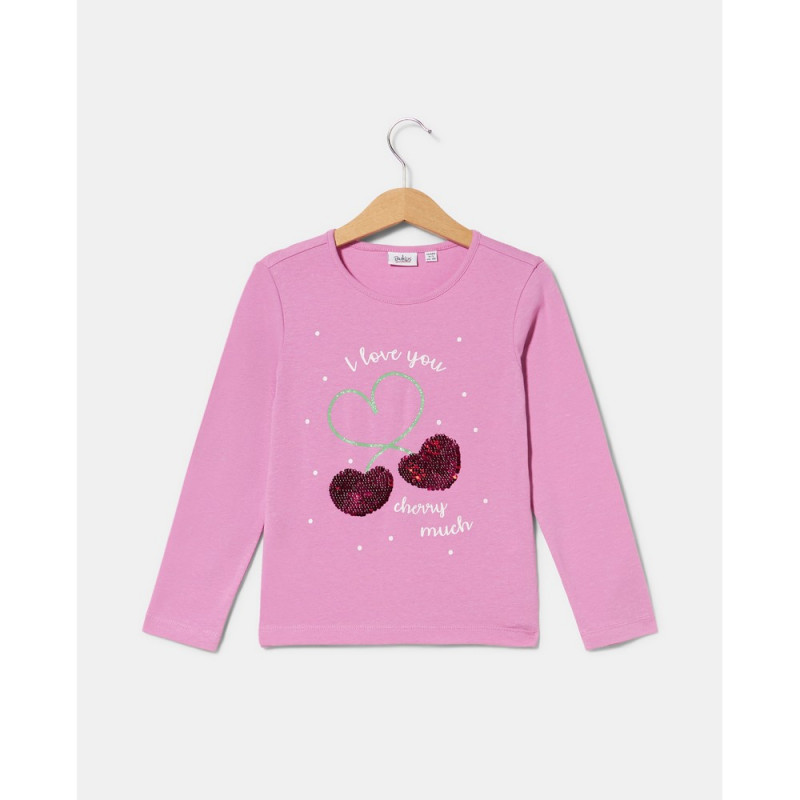 BLUKIDS MAJICA DUG RUKAV OPERA MAUVE