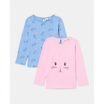BLUKIDS MAJICA DUG RUKAV 2 KOM PRISM PINK 