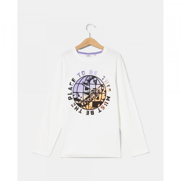BLUKIDS MAJICA DUG RUKAV BLANC DE BLANC