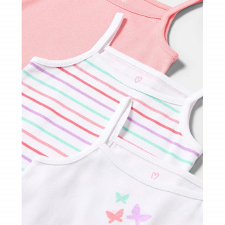 BLUKIDS BODI KRATAK RUKAV 3 KOM FLAMINGO PINK