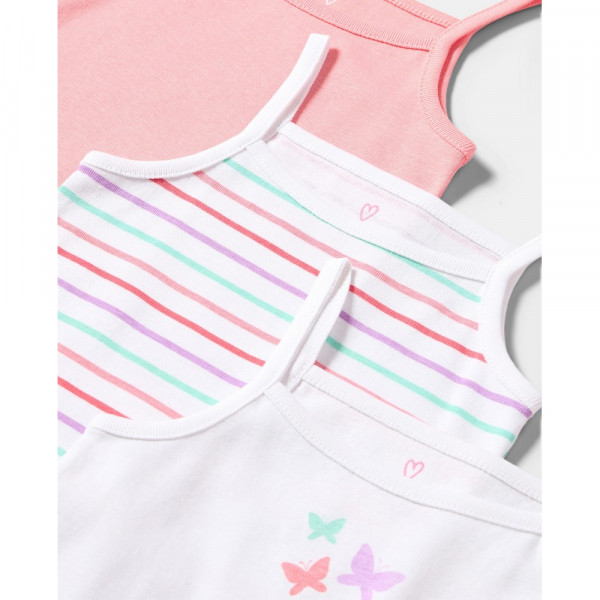 BLUKIDS BODI KRATAK RUKAV 3 KOM FLAMINGO PINK