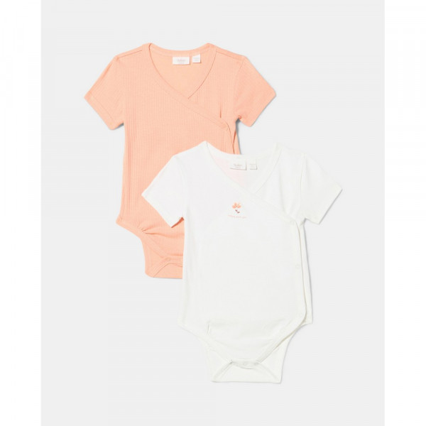 BLUKIDS BODI KRATAK RUKAV 2 KOM PEACH PARFAIT