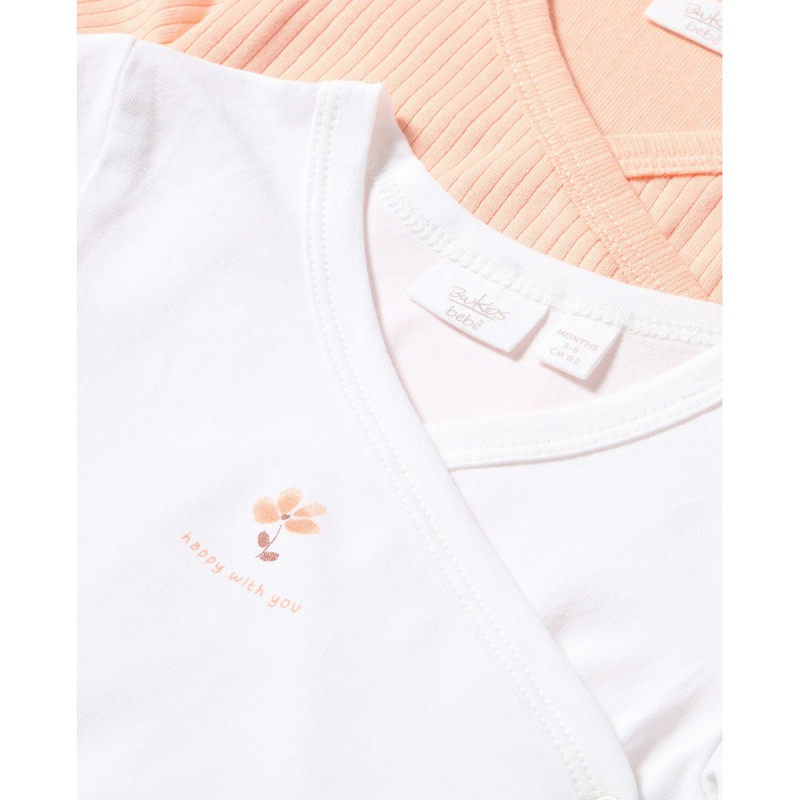 BLUKIDS BODI KRATAK RUKAV 2 KOM PEACH PARFAIT