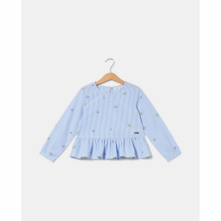 BLUKIDS KOSULJA DUG RUKAV WHITE-STRIPED AZURE
