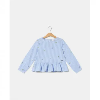 BLUKIDS KOSULJA DUG RUKAV WHITE-STRIPED AZURE 