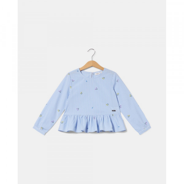 BLUKIDS KOSULJA DUG RUKAV WHITE-STRIPED AZURE