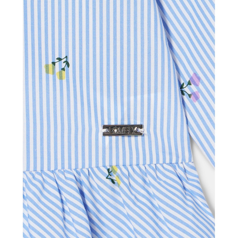 BLUKIDS KOSULJA DUG RUKAV WHITE-STRIPED AZURE