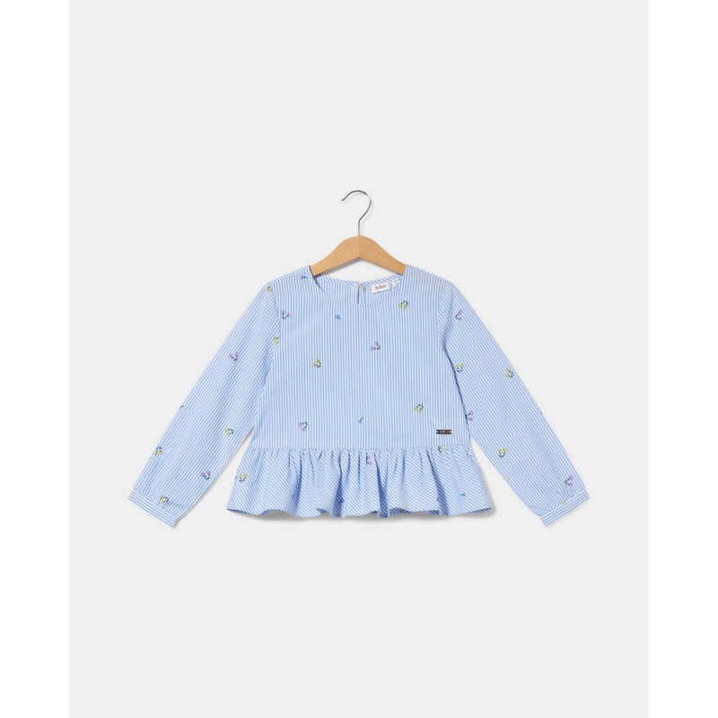 BLUKIDS KOSULJA DUG RUKAV WHITE-STRIPED AZURE