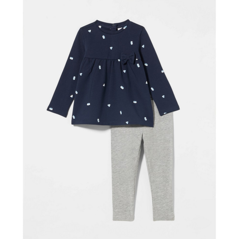 BLUKIDS MAJICA DUG RUKAV I HELANKE PEACOAT