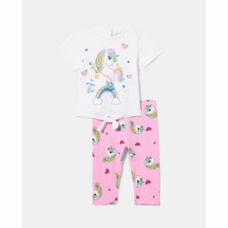BLUKIDS MAJICA KRATAK RUKAV I HELANKE PRISM PINK