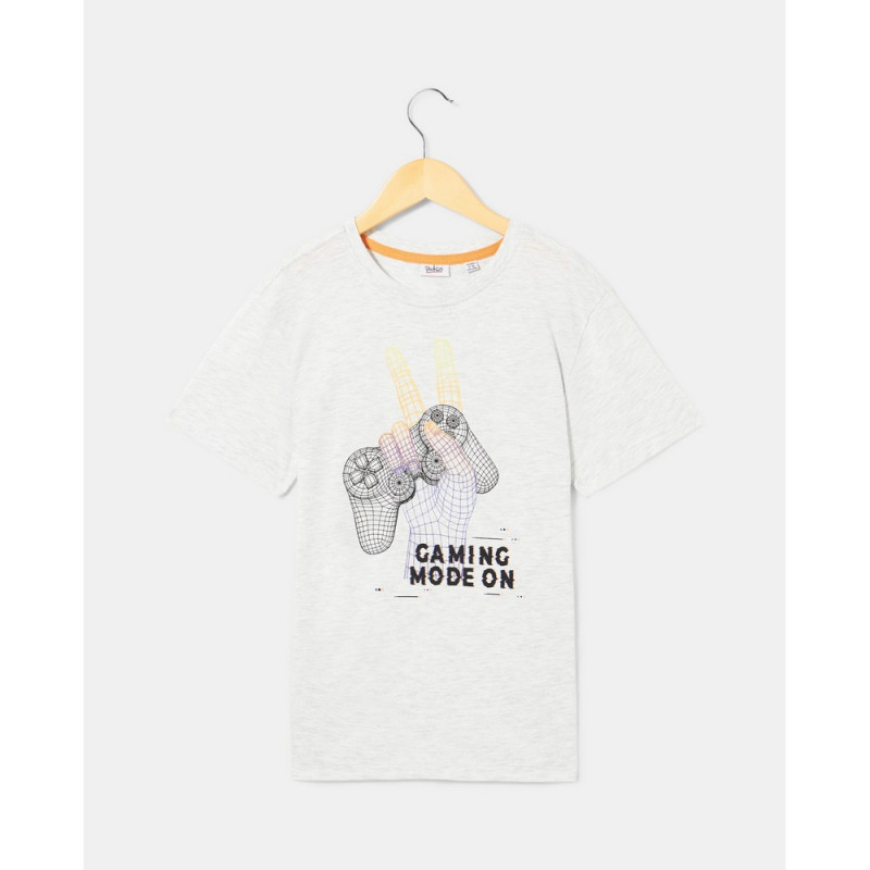 BLUKIDS MAJICA KRATAK RUKAV LIGHT GREY MELANGE