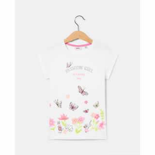 BLUKIDS MAJICA KRATAK RUKAV WHITE/PINK