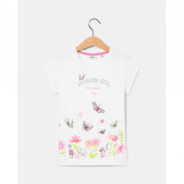 BLUKIDS MAJICA KRATAK RUKAV WHITE/PINK