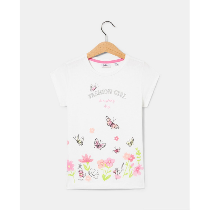 BLUKIDS MAJICA KRATAK RUKAV WHITE/PINK