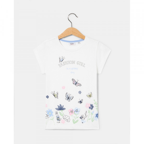 BLUKIDS MAJICA KRATAK RUKAV WHITE/LT BLUE