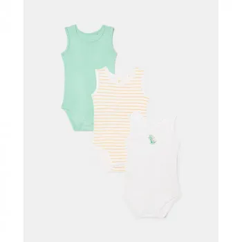 BLUKIDS BODI BEZ RUKAVA 3 KOM BIRD S EGG GREEN 