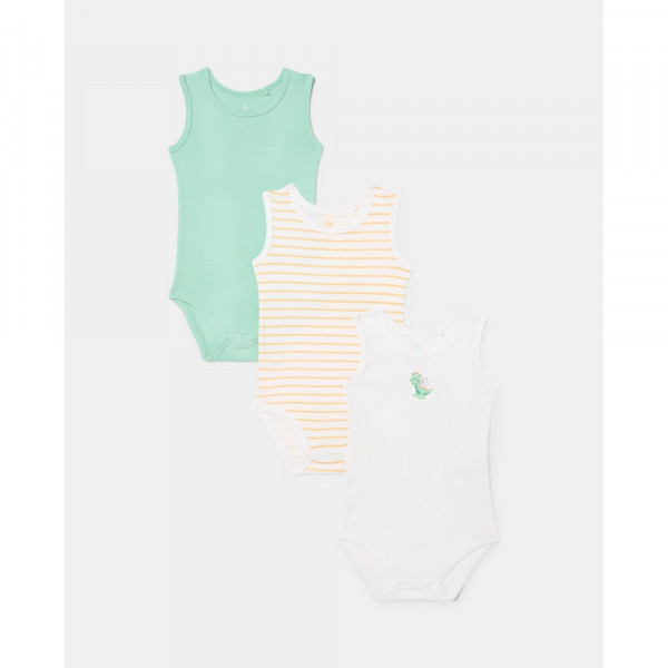 BLUKIDS BODI BEZ RUKAVA 3 KOM BIRD S EGG GREEN