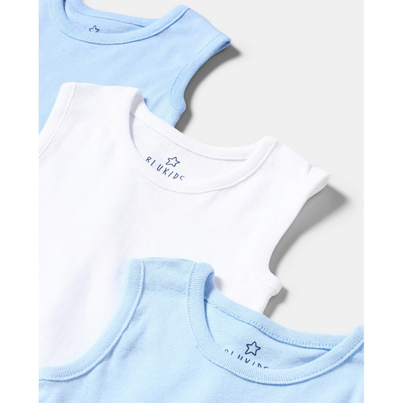 BLUKIDS BODI BEZ RUKAVA 3 KOM CASHMERE BLUE