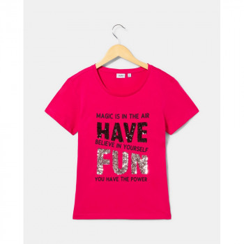 BLUKIDS MAJICA KRATAK RUKAV PINK PEACOCK 