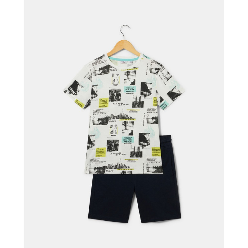 BLUKIDS MAJICA KRATAK RUKAV I SORTS BLANC DE BLANC
