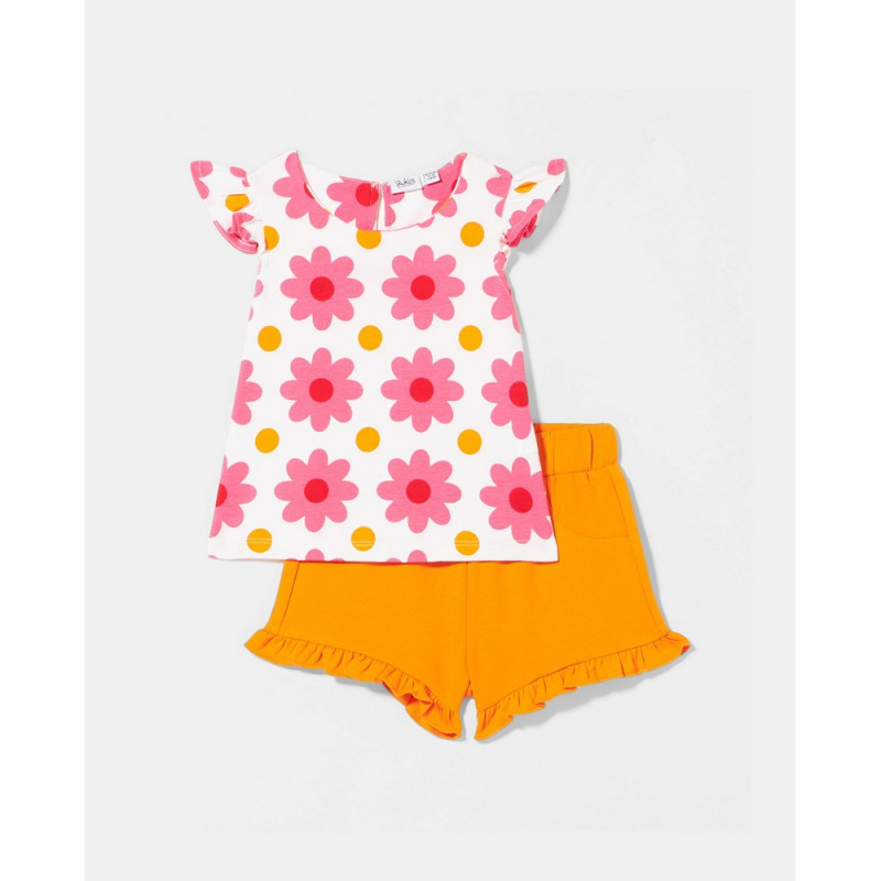 BLUKIDS MAJICA BEZ RUKAVA I SORTS BRIGHT MARIGOLD