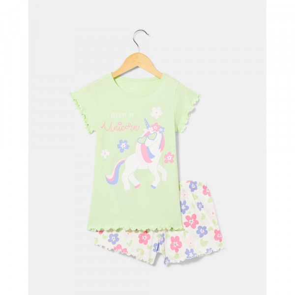 BLUKIDS PIDZAMA SHADOW LIME