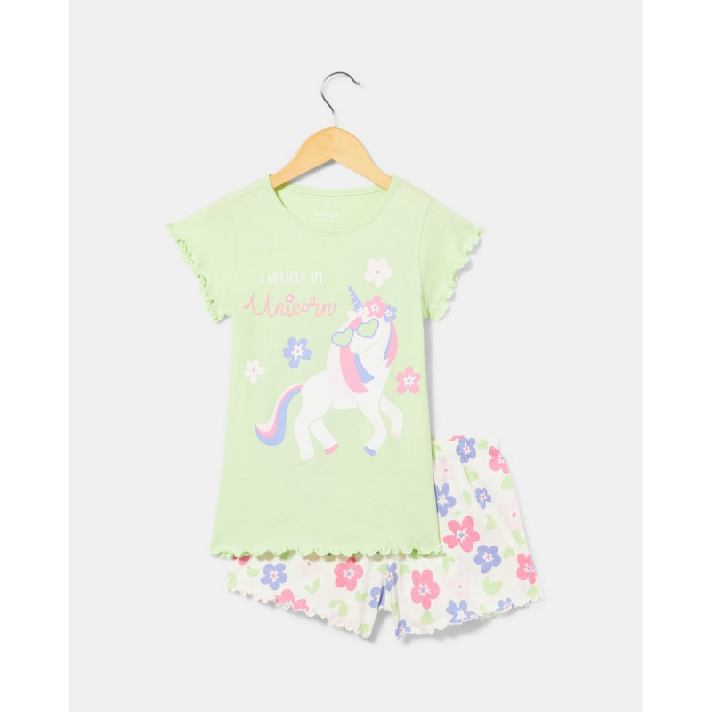 BLUKIDS PIDZAMA SHADOW LIME