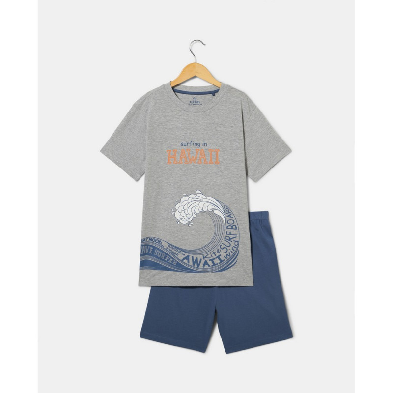 BLUKIDS PIDZAMA GREY MELANGE