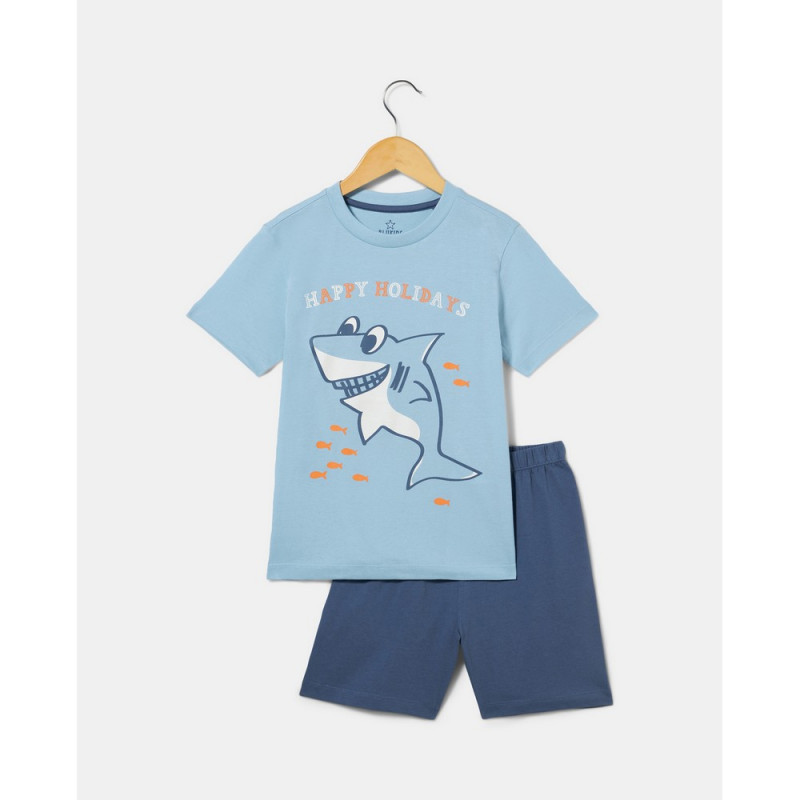 BLUKIDS PIDZAMA BLUE/LT BLUE