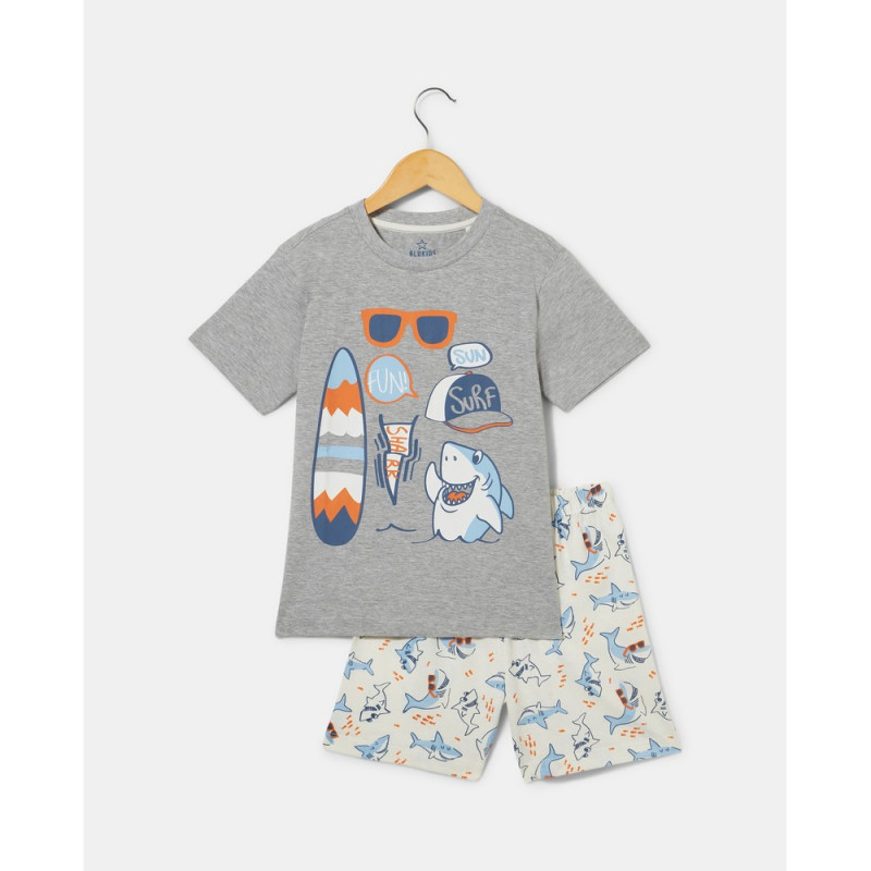 BLUKIDS PIDZAMA GREY MELANGE