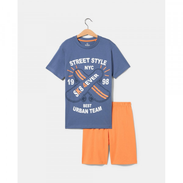BLUKIDS PIDZAMA BLUE/ORANGE