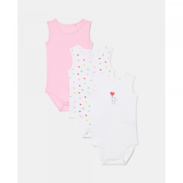 BLUKIDS BODI BEZ RUKAVA 3 KOM CRADLE PINK