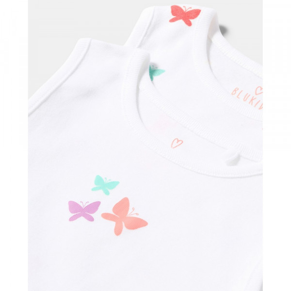 BLUKIDS BODI BEZ RUKAVA 2 KOM BRILLIANT WHITE