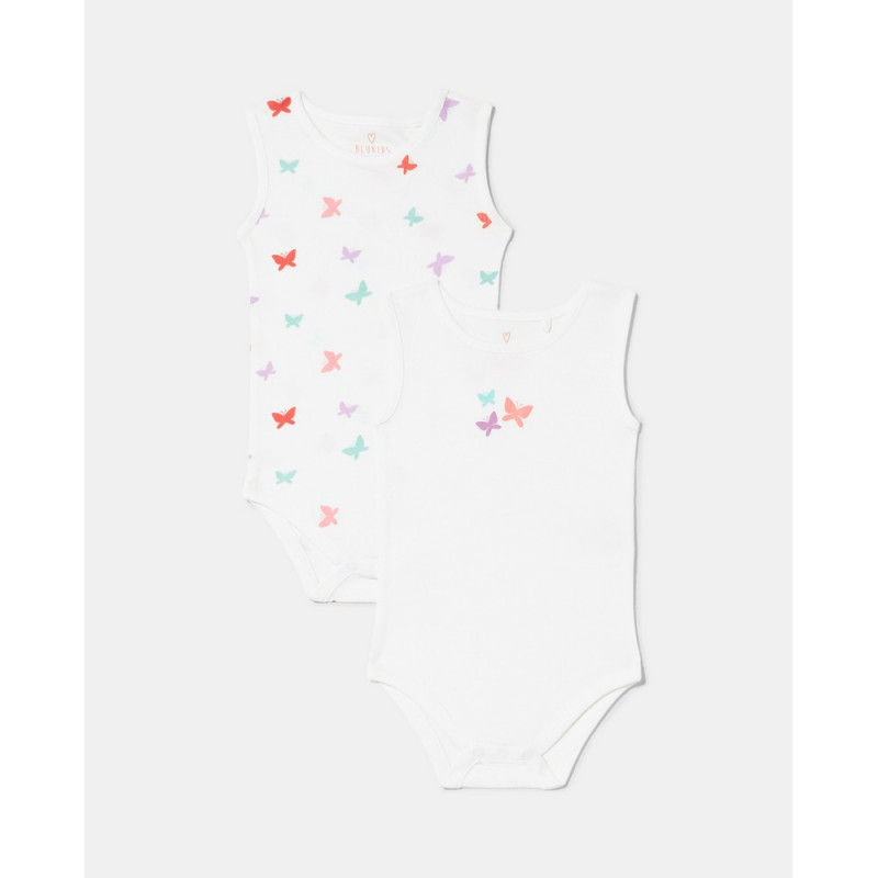 BLUKIDS BODI BEZ RUKAVA 2 KOM BRILLIANT WHITE