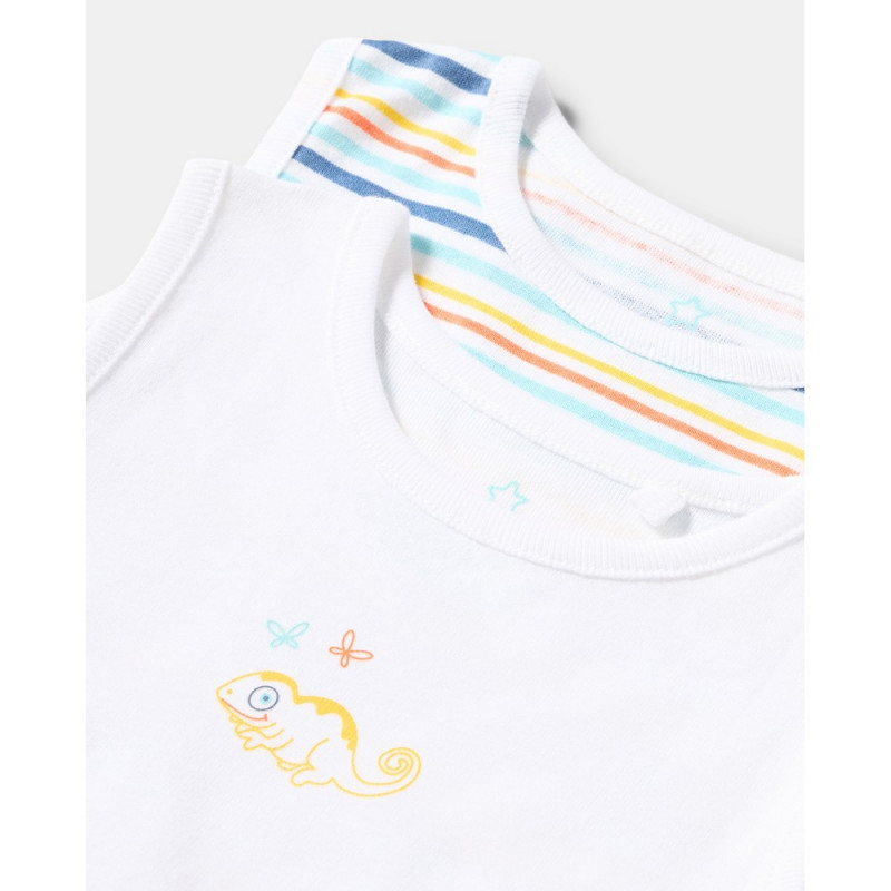 BLUKIDS BODI BEZ RUKAVA 2 KOM BRILLIANT WHITE