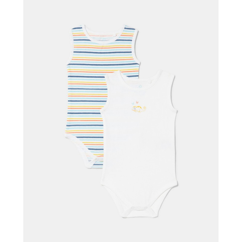 BLUKIDS BODI BEZ RUKAVA 2 KOM BRILLIANT WHITE