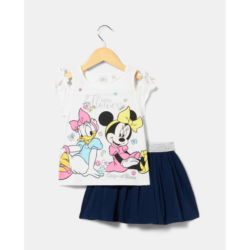 BLUKIDS MAJICA KRATAK RUKAV I SUKNJA BRIGHT WHITE