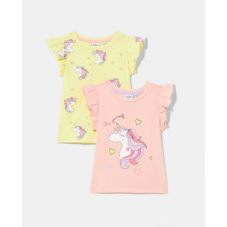 BLUKIDS MAJICA KRATAK RUKAV 2 KOM IMPATIENS PINK