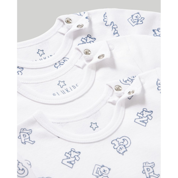 BLUKIDS BODI KRATAK RUKAV BRILLIANT WHITE3 KOM