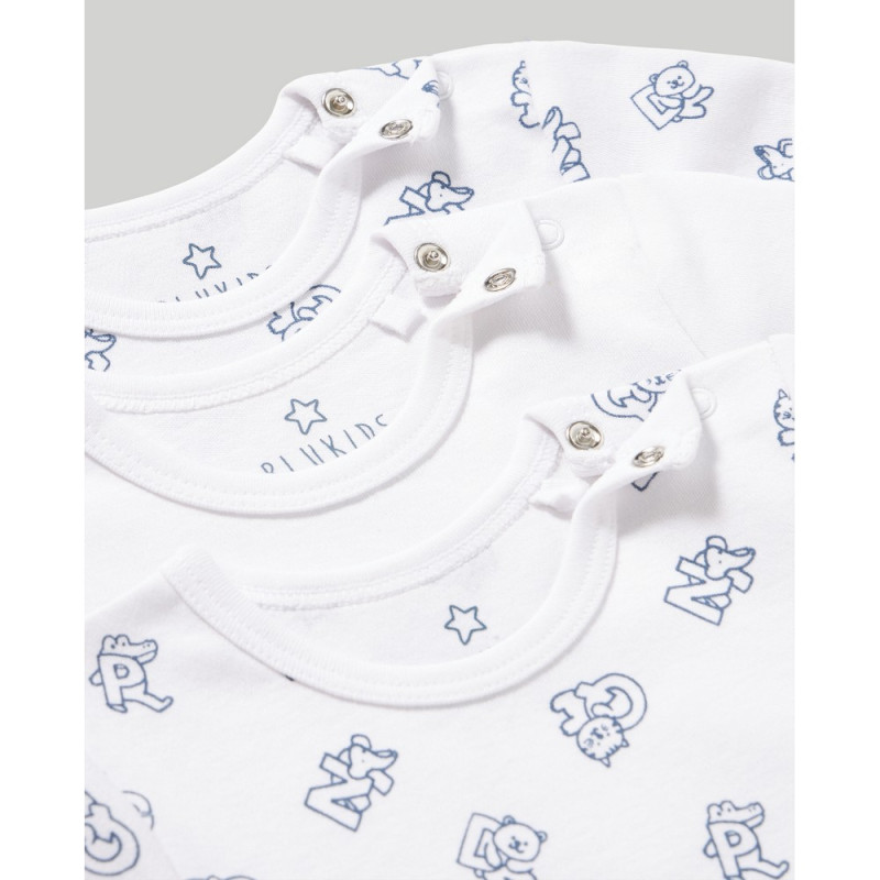 BLUKIDS BODI KRATAK RUKAV BRILLIANT WHITE3 KOM