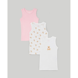 BLUKIDS PODMAJICA WHITE/PINK3 KOM