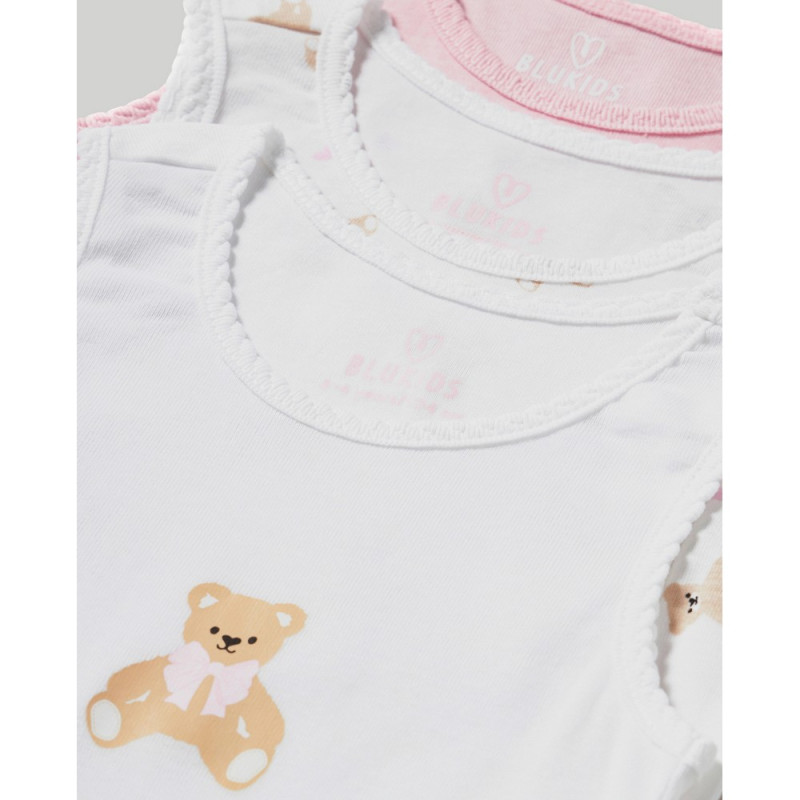 BLUKIDS PODMAJICA WHITE/PINK3 KOM