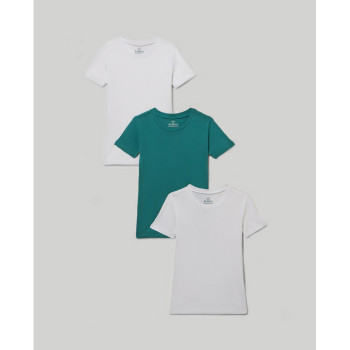 BLUKIDS MAJICA KRATAK RUKAV WHITE/GREEN3 KOM 